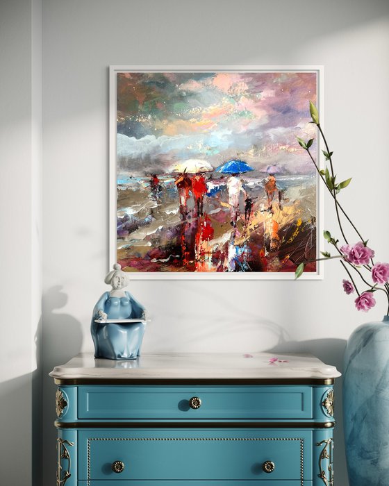 Stroll in Rainy Beach