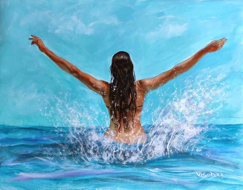 Girl swimming3 by Vishalandra Dakur