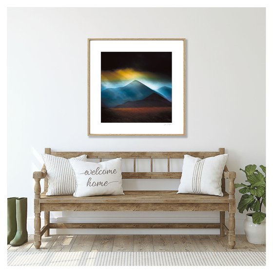 Modern Abstract Square Canvas - Cuillin Storm