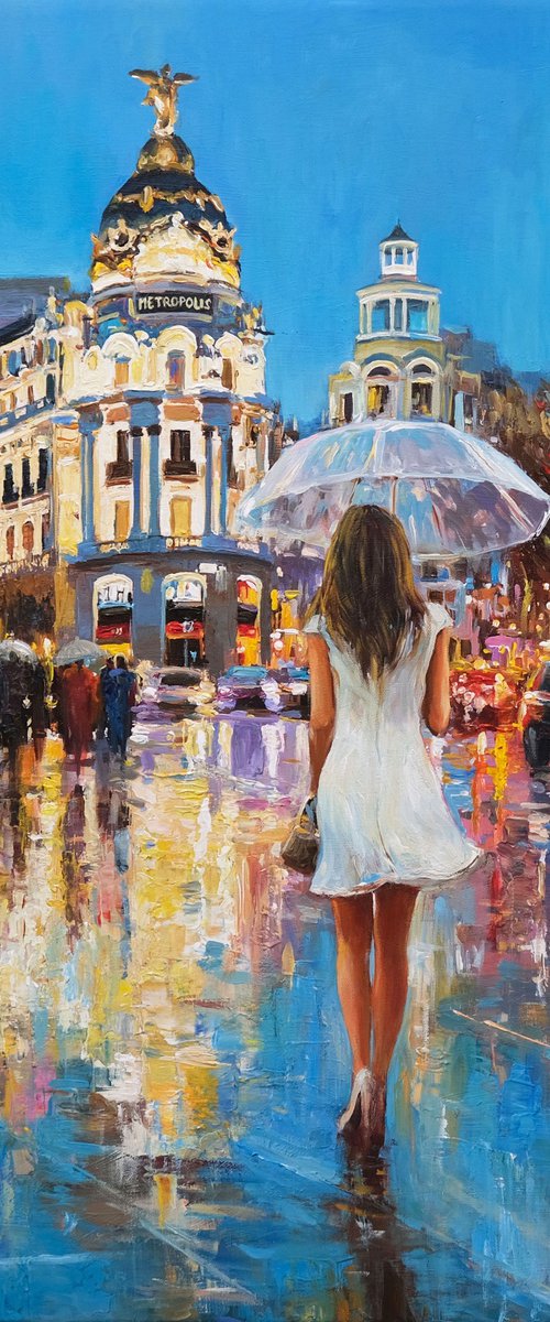 Madrid in the Rain by Behshad Arjomandi