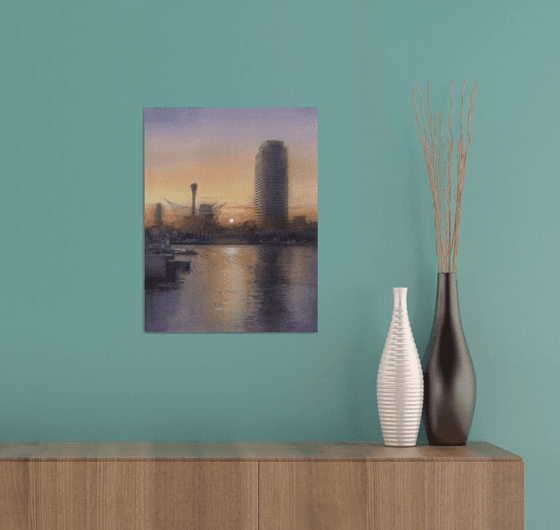 Kobe Port at Sunset - Harbor Landscape