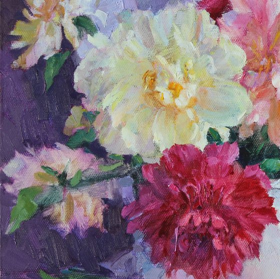 Still life with peonies