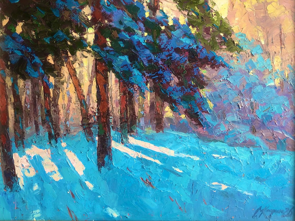 Sunny Forest By Sergey Kachin, 31 X 24, Artwork For Sale On Artfinder