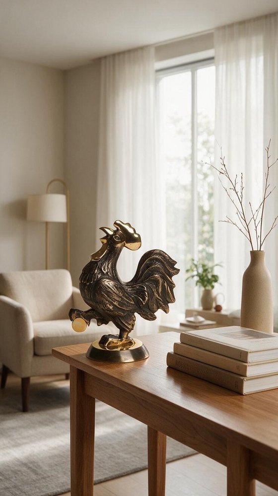 "Rooster" art deco sculpture