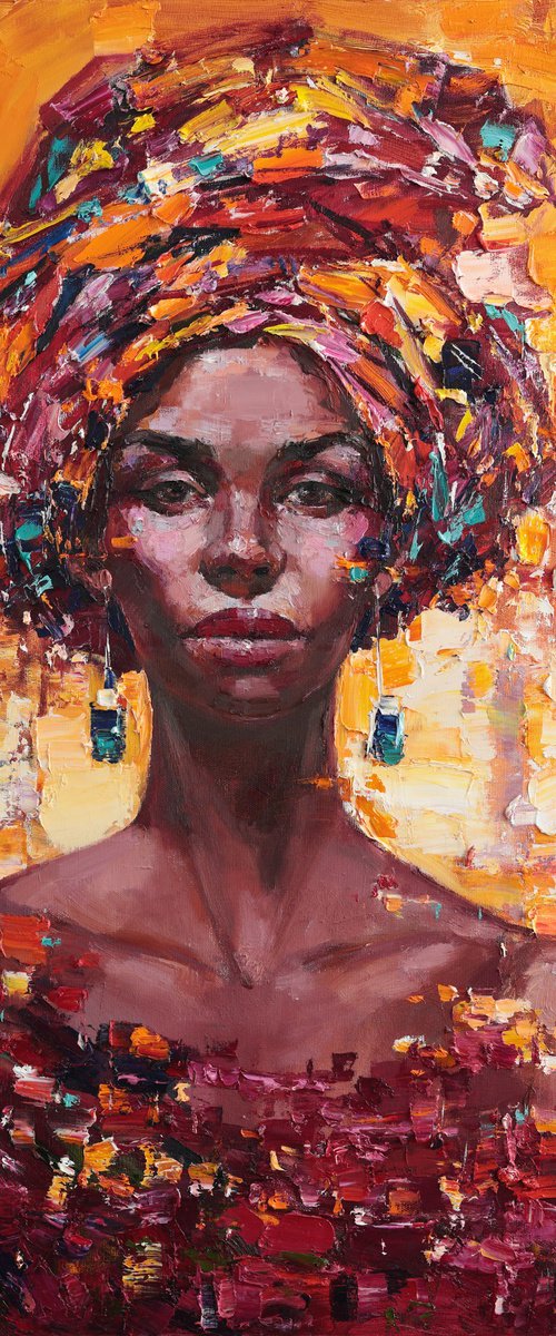 African Queen portrait by Anastasiia Valiulina