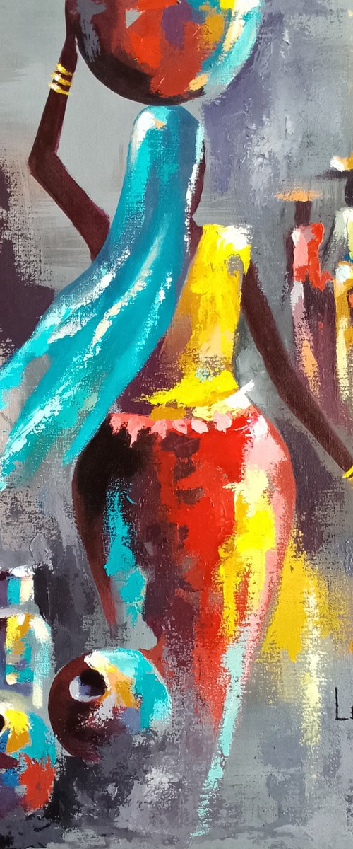 woman in veil by Alex Mensah