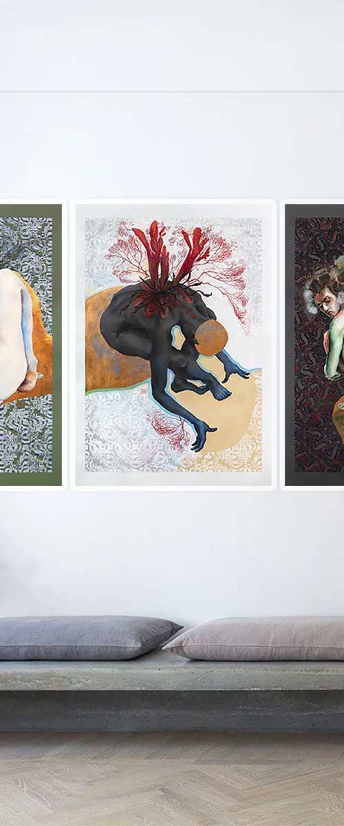 We Are Flowers Triptych by TRET•IAK