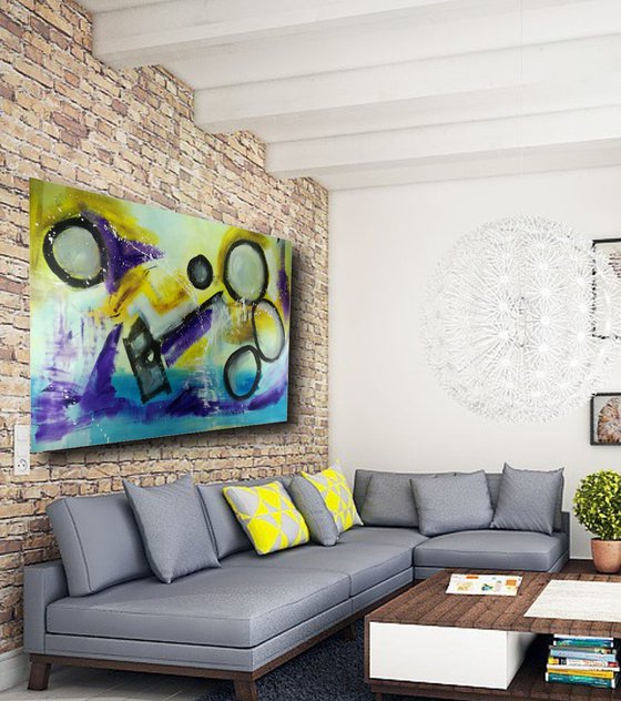 large paintings for living room/extra large painting/abstract Wall Art/original painting/painting on canvas 120x80-title-c349