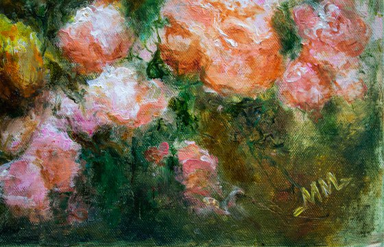 Framed impressionistic work Waltz of the Flowers