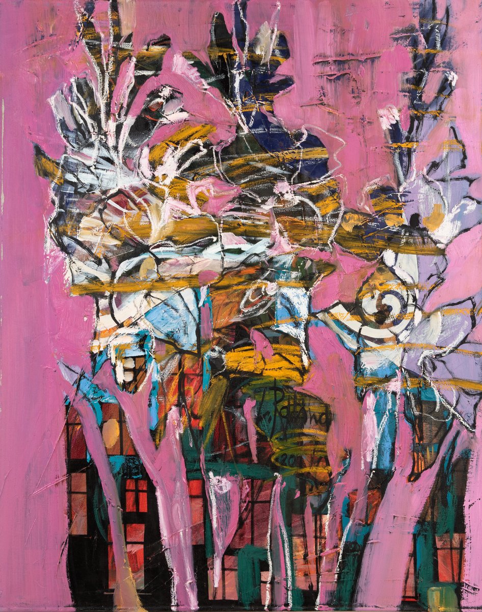 Botanical Oil Painting By Yelena Ralina, 31 X 39", Evening Light, Original Artwork