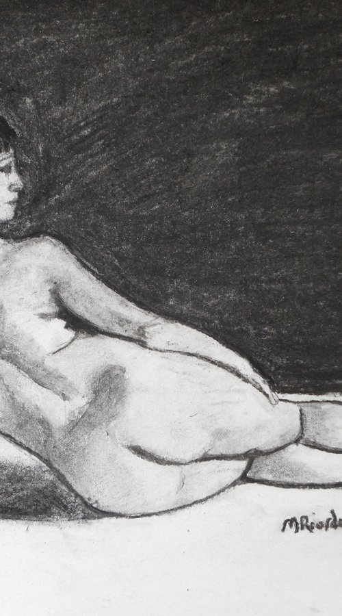 NUDE charcoal sketch no. 6 by Margaret Riordan