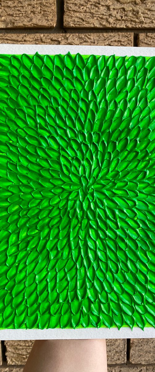 Fluorescent cactus (on paper, unframed) by Guzaliya Xavier