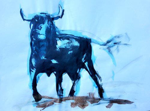 Ink bull 1 by Marina Del Pozo