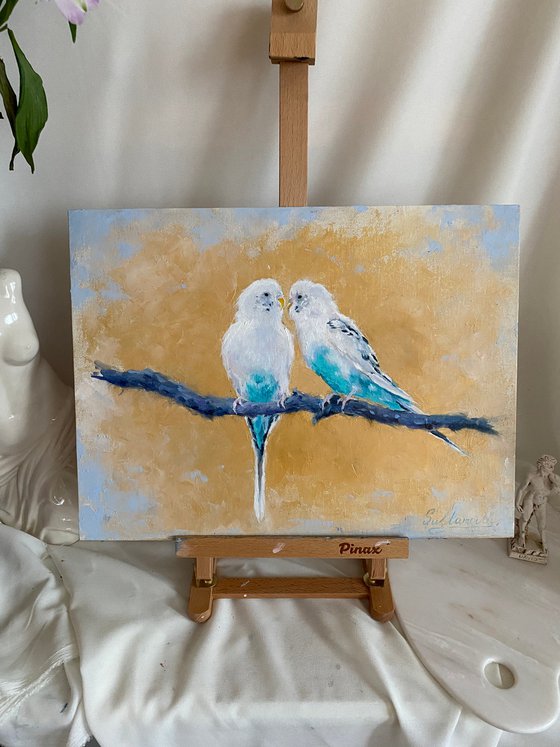 Parrots in love