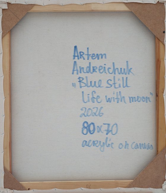 Blue Still life and Moon