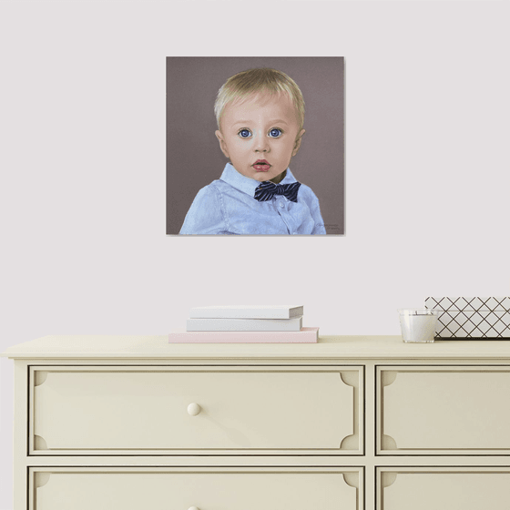 Custom pastel portrait. Portrait of a boy. Portrait of a child