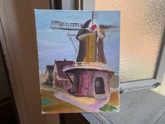 The Bente windmill in Dalen. Plein Air