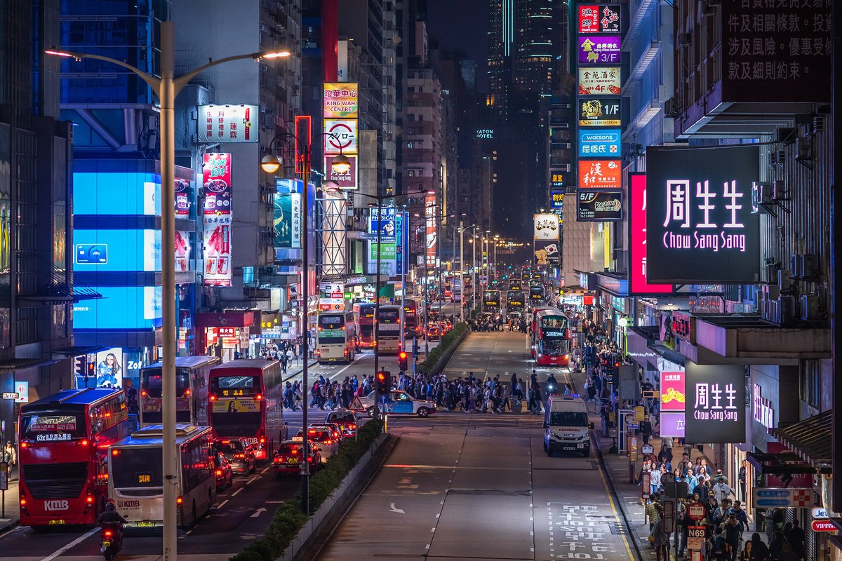 Impressionistic Cityscapes Photograph By Sergio Capuzzimati, 24 X 16", Pedestrians, Original Artwork