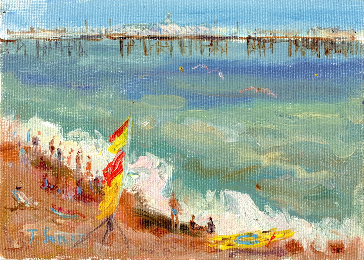 Sunny Day, Brighton Pier By Tanya Sun, 7 X 5, Artwork For Sale On Artfinder