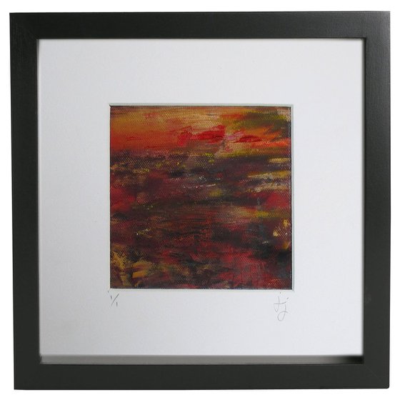 Framed, ready to hang, small abstract - Fragment 9