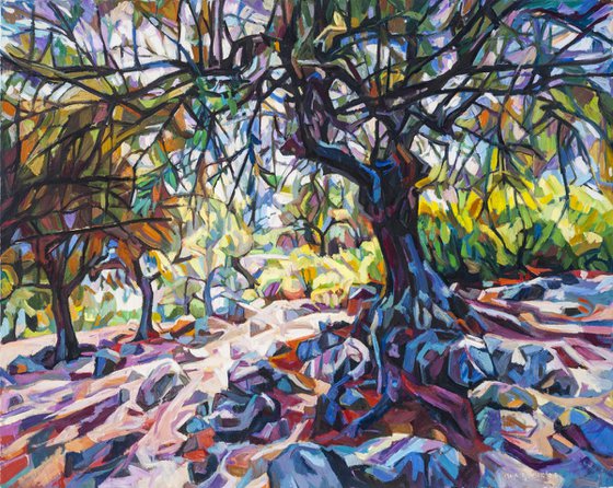 MEDITERRANEAN OLIVE TREE / 100 X 80 cm