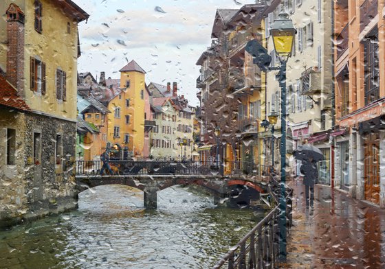 " Rainy day in Annecy. France " Limited Edition 1 / 25