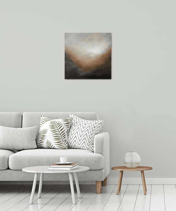 Simple truth 50X50 cm - abstract style original oil painting glazing medium gift modern urban art office art home design decor gift idea (2020)