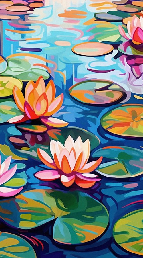 Water lilies by Kosta Morr