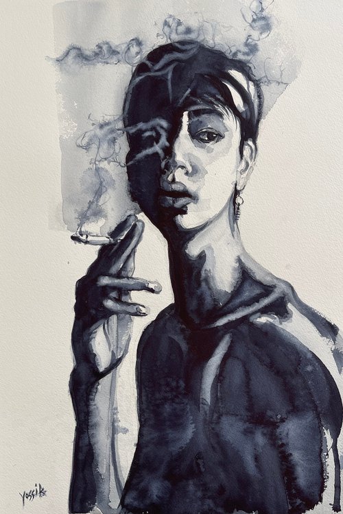 smoking by Yossi Kotler