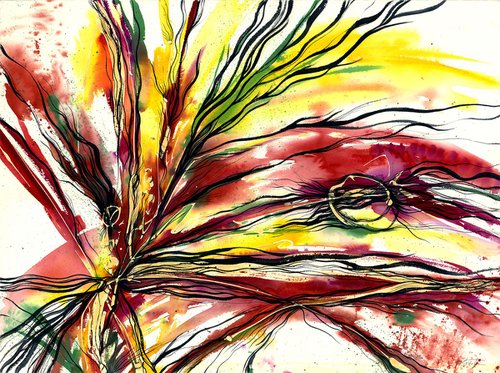 Organic Ecstasy 46 - Abstract Floral Painting  by Kathy Morton Stanion by Kathy Morton Stanion