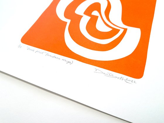 Duck Print (Mandarin Orange)
