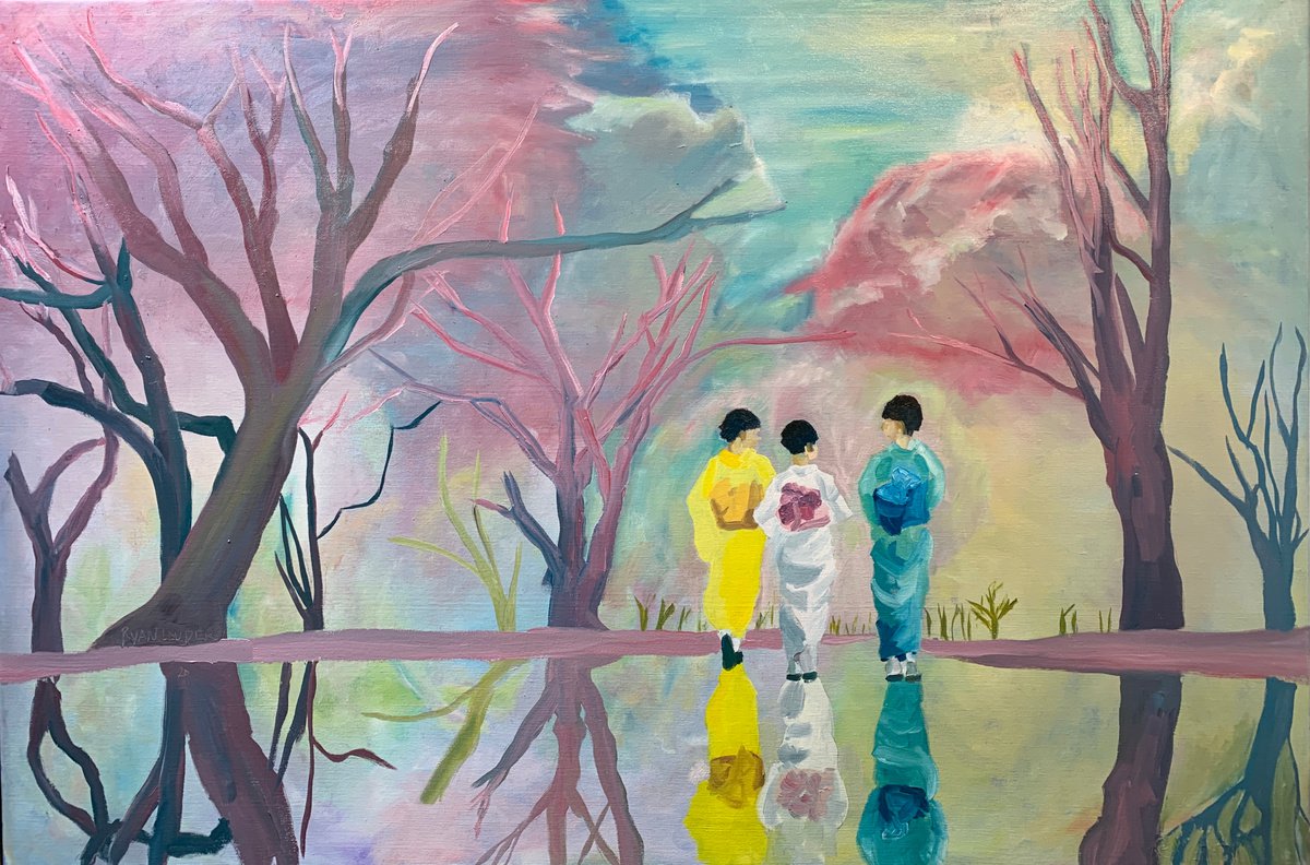 Cherry Blossom By Ryan Louder, 36 X 24, Artwork For Sale On Artfinder