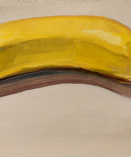 still life of fresh banana on a white background by Olivier Payeur