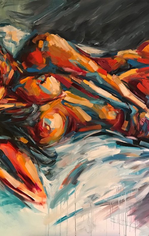 Intimately yours - EXTRA LARGE PAINTING by Roberta Heslop