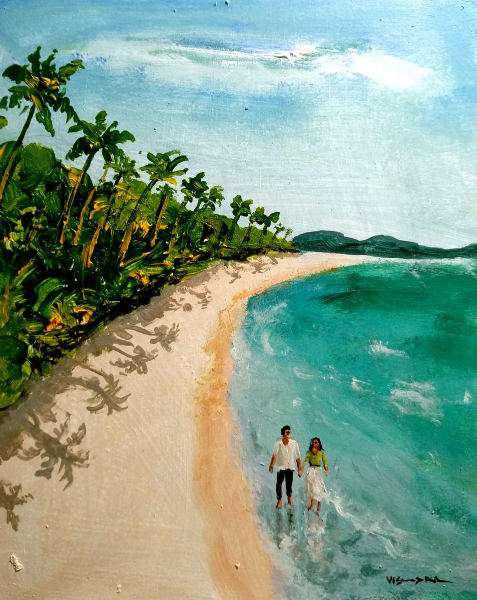 Beach couple by Vishalandra Dakur