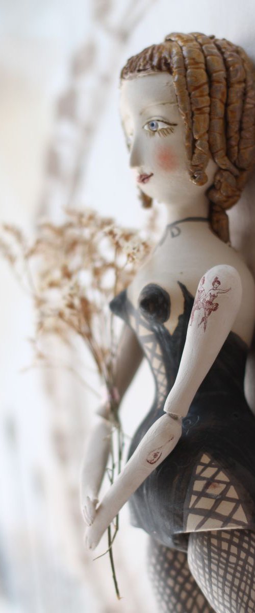 Girl with romantic tattoos , by Elya Yalonetski by Elya Yalonetski