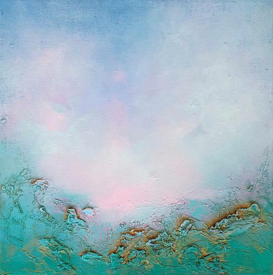 Seaside landscape painting