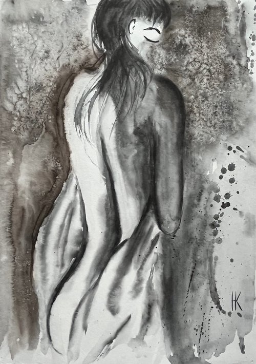 Woman Nude painting by Halyna Kirichenko