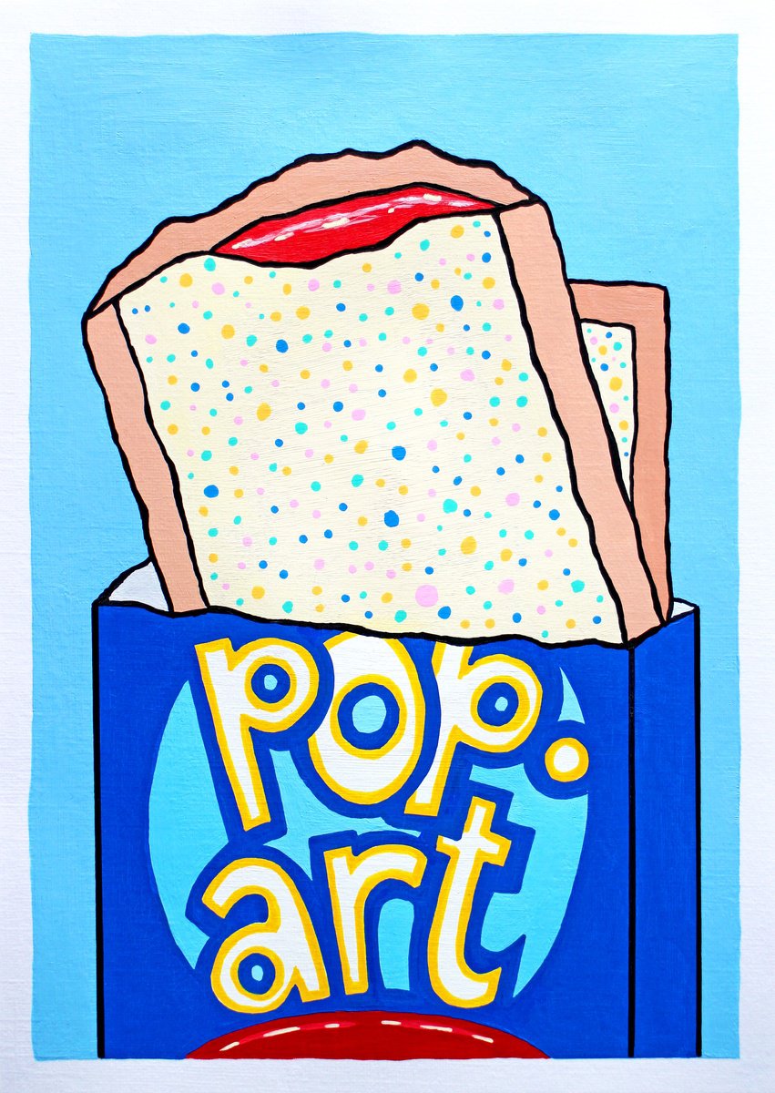 Pop Art Pop Tart A4 Painting by Ian Viggars