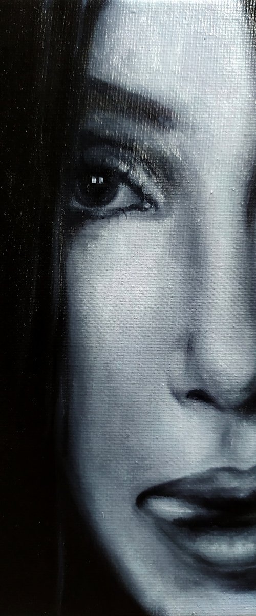Miniatures Portraits  "Cher" by Veronica Ciccarese