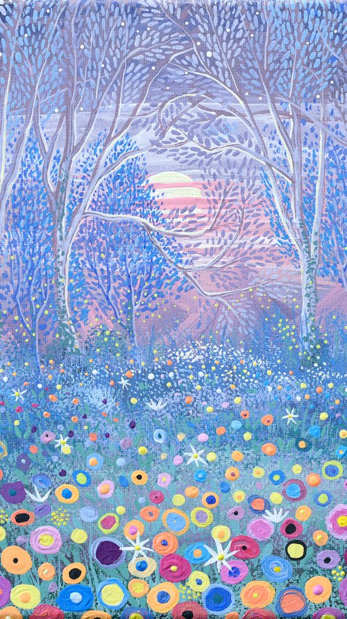 Night Meadow Blooms by Yvonne B Webb