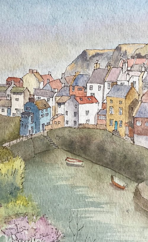 Sunshine over Staithes by JANE  DENTON