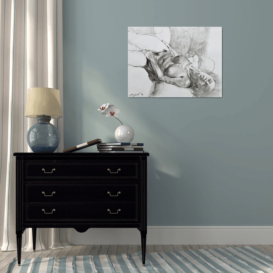 Nude lying study