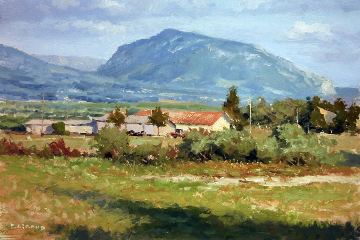 Farm near Mison Oil painting by Pascal Giroud Artfinder