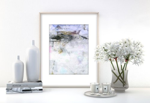 Tranquil Wandering 6 - Mixed Media Abstract Painting in mat by Kathy Morton Stanion by Kathy Morton Stanion
