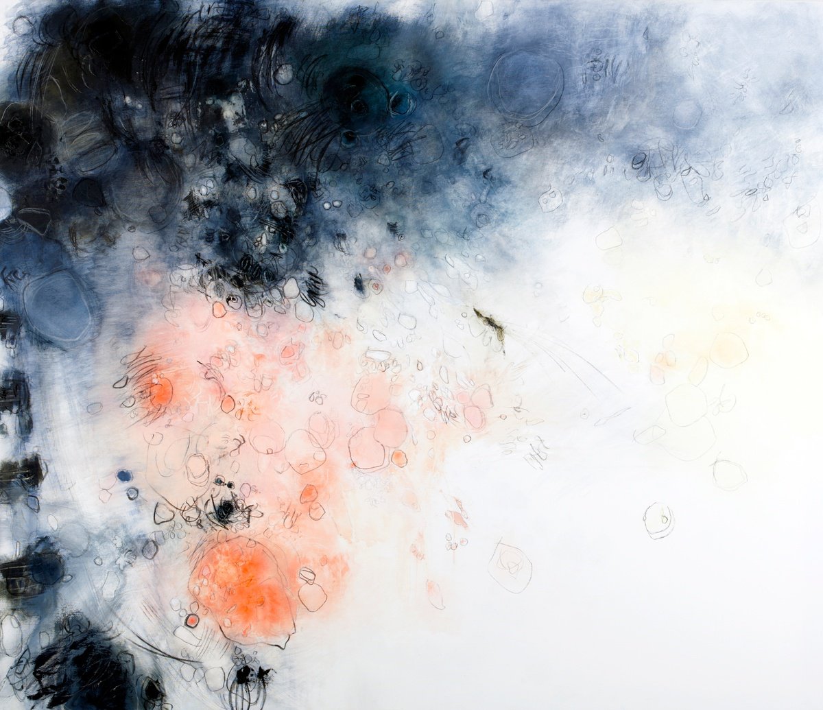 Abstract Landscape Oil Painting By Gina Parr, 73 X 63, A Desire To Put Things Right, Original Artwork