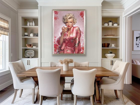 Marilyn Monroe with Champagne