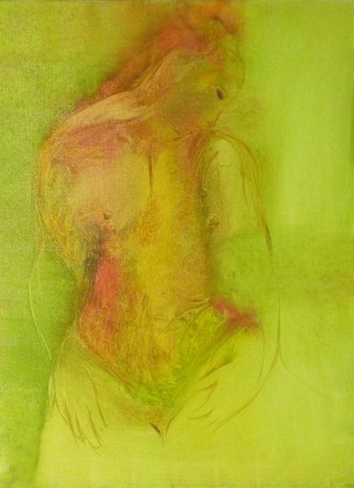 Surrealistic Nude, oil on canvas 73x54 cm by Frederic Belaubre