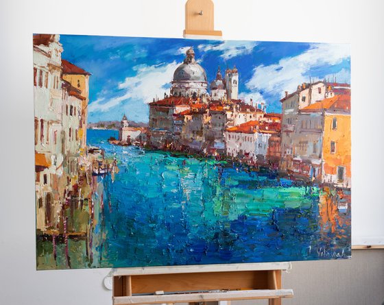 Venice Italy  - Italian impasto Landscape painting