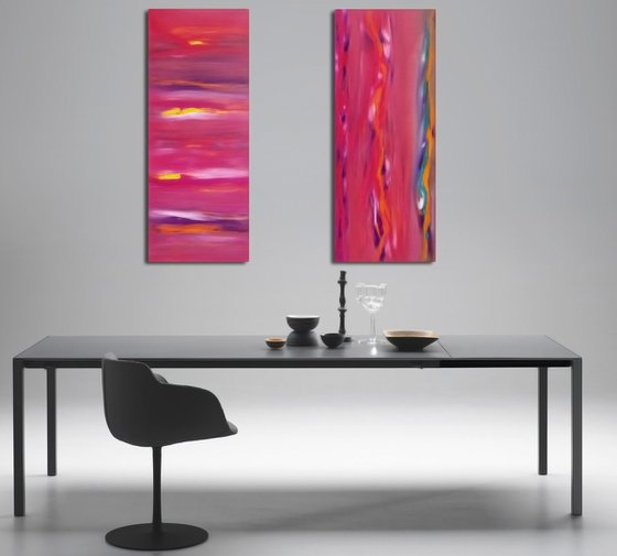 Sunset anomaly, Full Series, Diptych, n° 2 Paintings